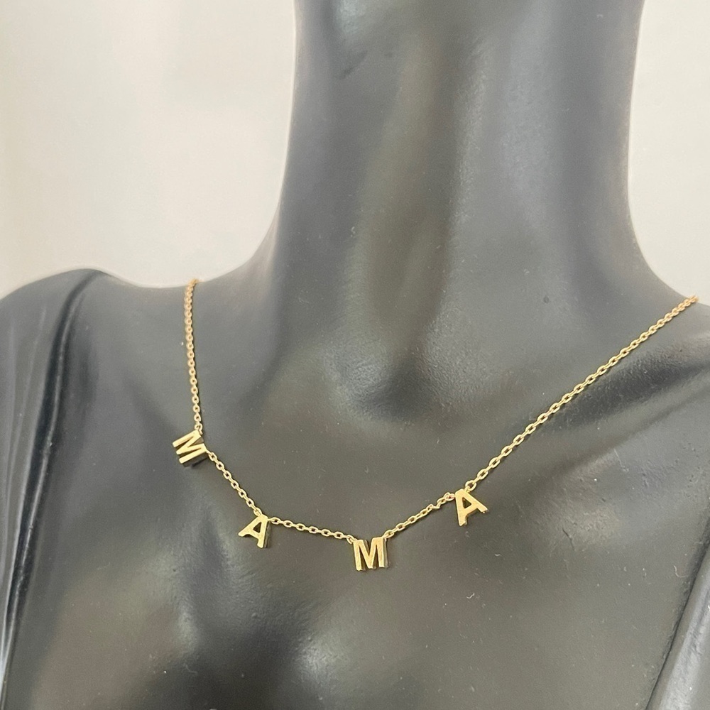 Mama gold tone necklace - Picture 3 of 4